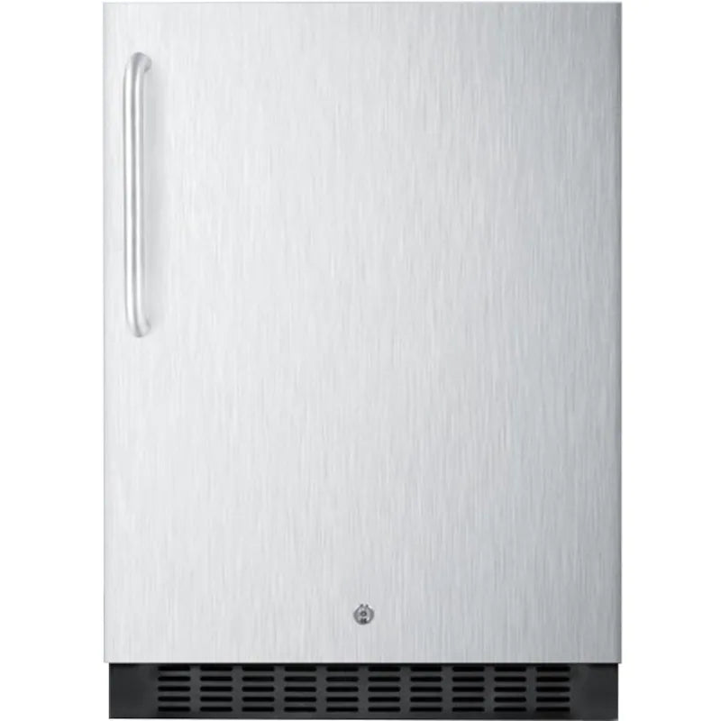 Summit 24-Inch 4.6 Cu. Ft. Outdoor Rated Compact Refrigerator - Stainless Steel / Black Cabinet - SPR627OSSSTB