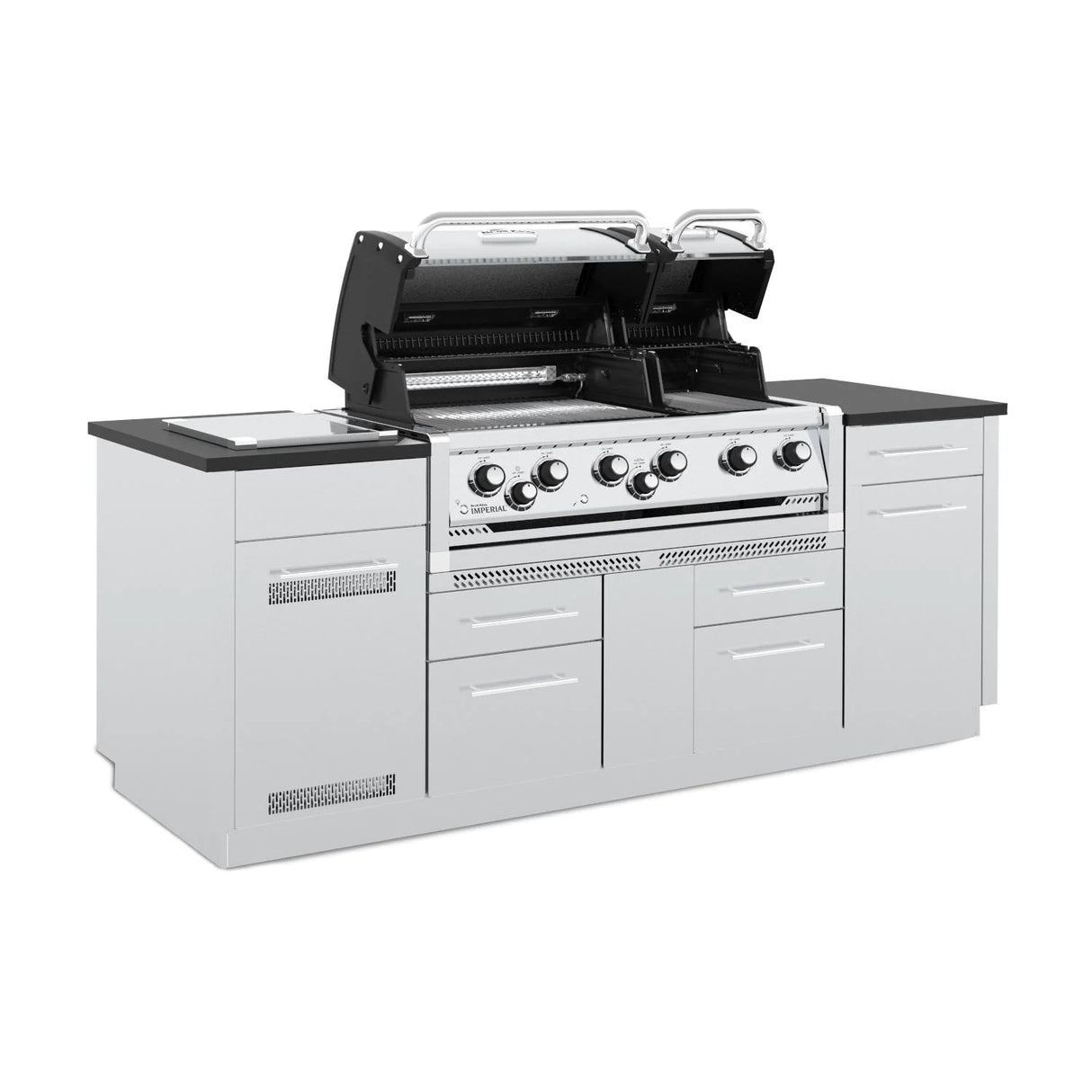 Broil King Imperial S 690i 6-Burner Natural Gas Grill Center With Rotisserie & Side Burner - Stainless Steel - 897847