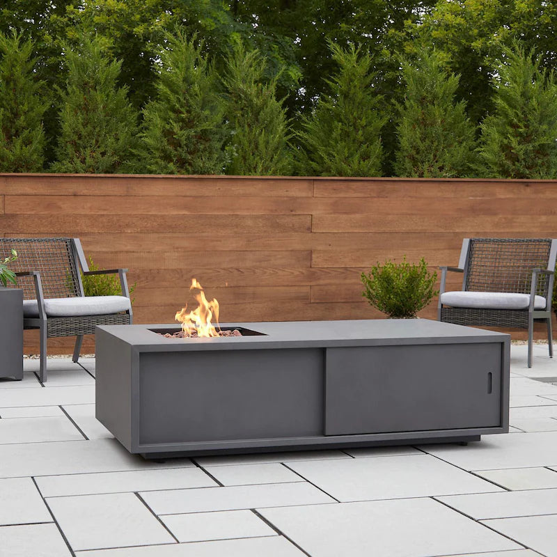 Lakeview Treme 60-Inch Rectangle Propane Gas Fire Table - Weathered Slate - SC-C580LP-WSLT
