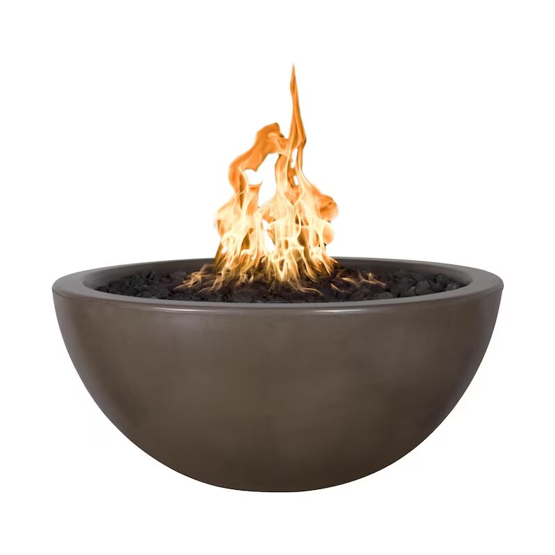 Top Fires by The Outdoor Plus Luna 30-Inch Propane Fire Pit - Chocolate Concrete - Match Light (2)