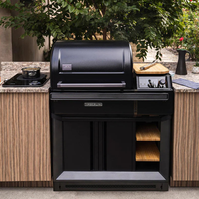 Traeger All-New Timberline Wi-Fi Controlled Wood Pellet Grill W/ WiFire & Built-In Trim Kit - TBB86RLG