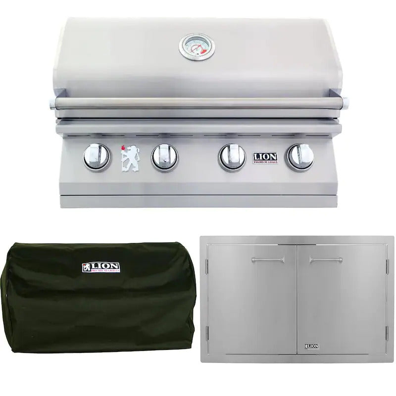 Lion L60000 3-Piece 32-Inch Natural Gas Outdoor Kitchen Package - 65623-3PC (2)