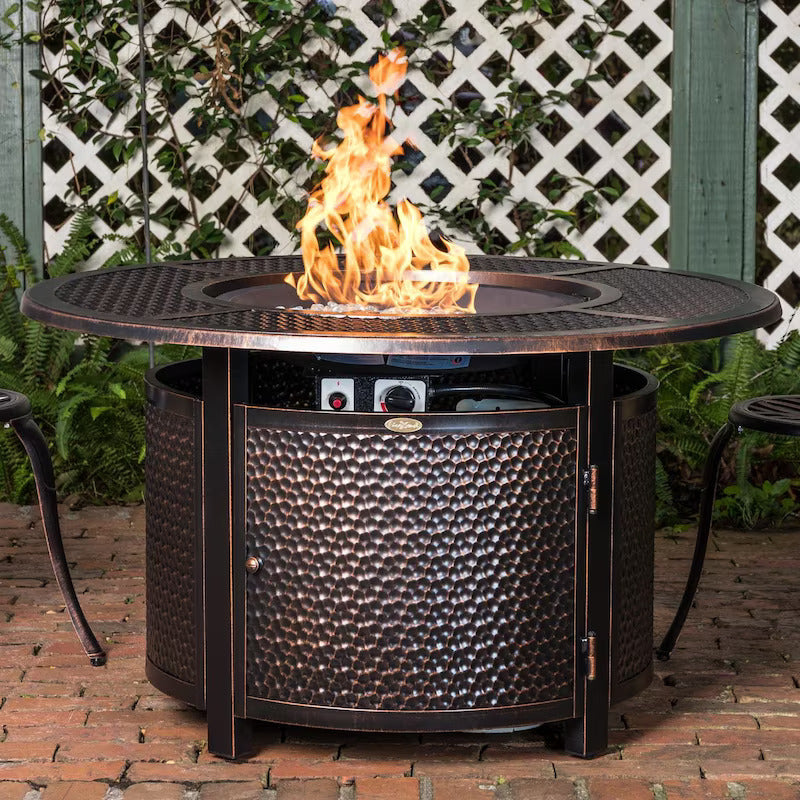 Fire Sense Briarwood 44-Inch Round Aluminum Natural Gas Fire Pit - (Ships as Propane With Conversion Fittings) - 62360-NG (1)