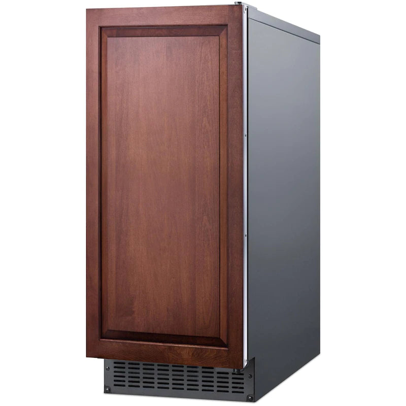 Summit Commercial 62 Lb. 15-Inch Outdoor Rated Clear Ice Maker With Gravity Drain - Custom Panel Ready - BIM68OSGDRIF