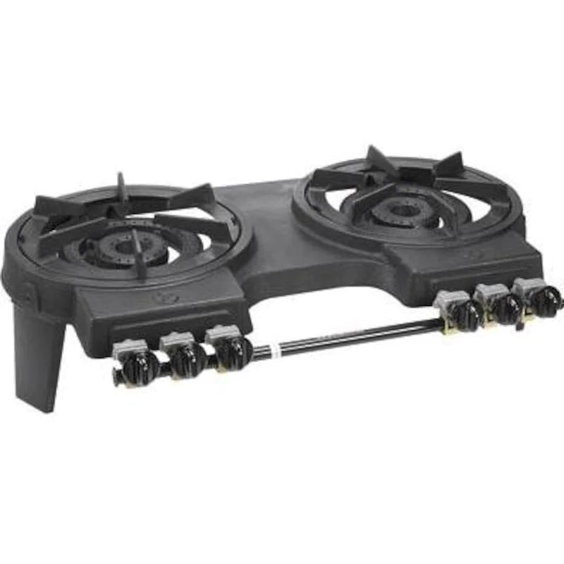 Portable Cast Iron Double Propane Burner