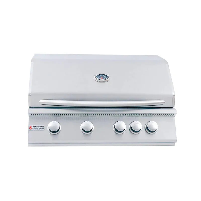 RCS Premier Series 32-Inch 4-Burner Built-In Natural Gas Grill With Rear Infrared Burner - RJC32A