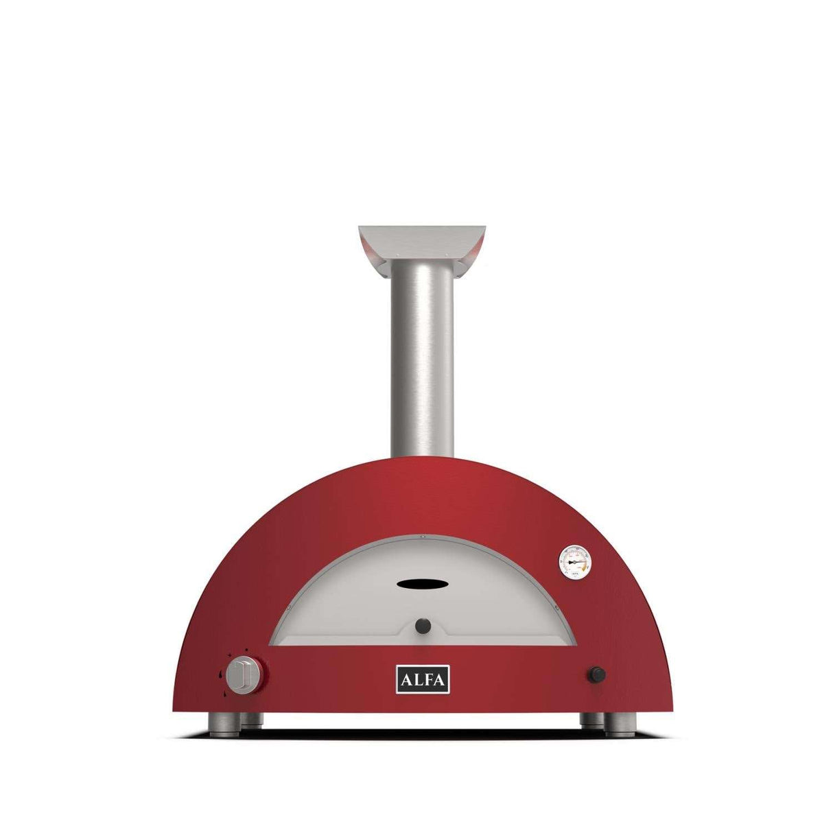 Alfa Moderno 2 Pizze Propane Pizza Oven W Natural Gas Conversion Kit - Antique Red - FXMD-2P-GROA-U