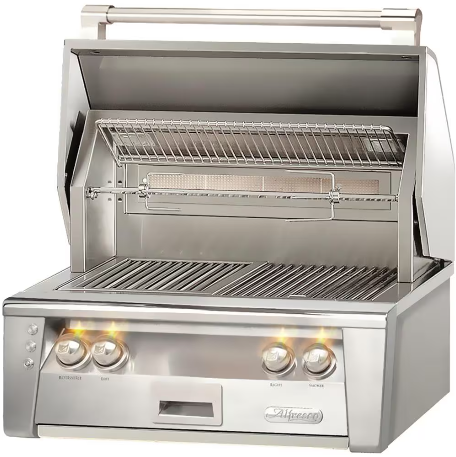 Alfresco ALXE 30-Inch Built-In Natural Gas Grill With Sear Zone And Rotisserie - ALXE-30SZ-NG