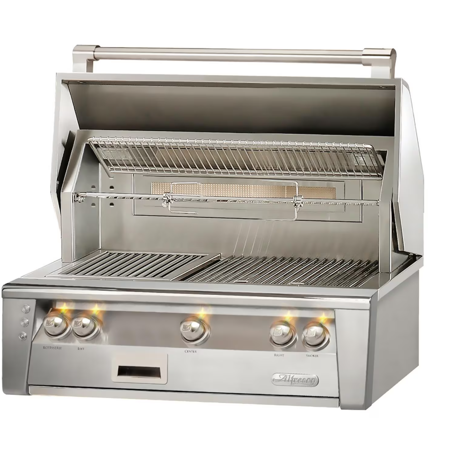 Alfresco ALXE 36-Inch Built-In Propane Gas Grill With Rotisserie - ALXE-36-LP