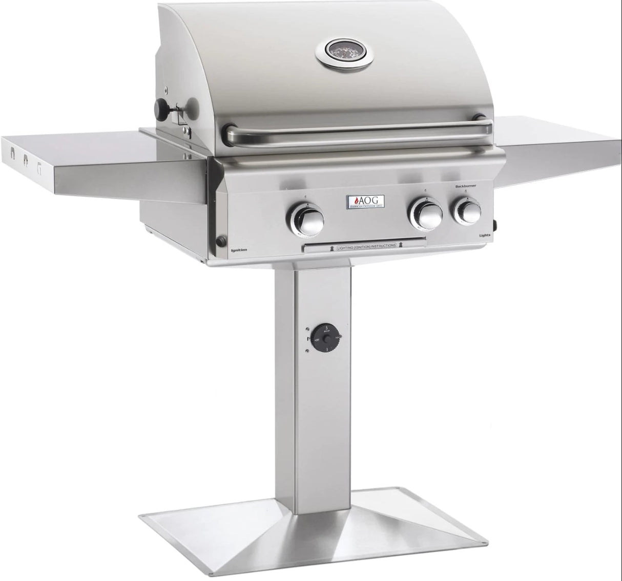American Outdoor Grill L-Series 24-Inch 2-Burner Propane Gas Grill On Pedestal With Rotisserie 24PPL
