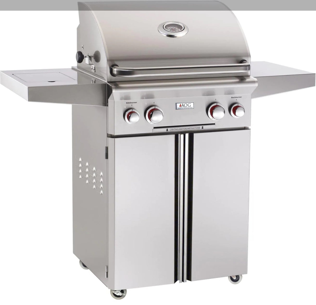 American Outdoor Grill T-Series 24-Inch 2-Burner Propane Gas Grill With Rotisserie & Single Side Burner 24PCT