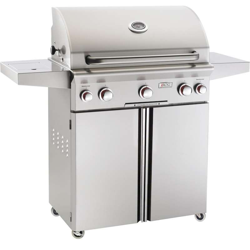 American Outdoor Grill T-Series 30-Inch 3-Burner Propane Gas Grill W Rotisserie & Single Side Burner - 30PCT
