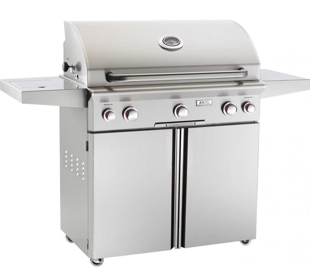 American Outdoor Grill T-Series 36-Inch 3-Burner Propane Gas Grill With Rotisserie & Single Side Burner 36PCT