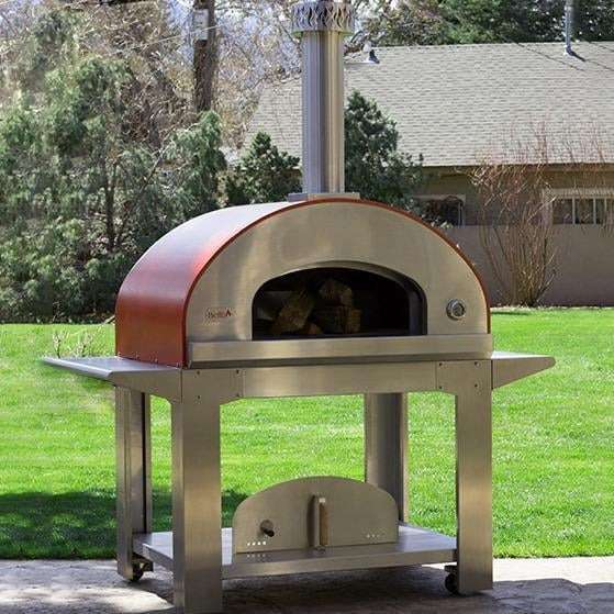 Bella Ultra 40-Inch Outdoor Wood-Fired Pizza Oven On Cart - Red - BEUS40R 12