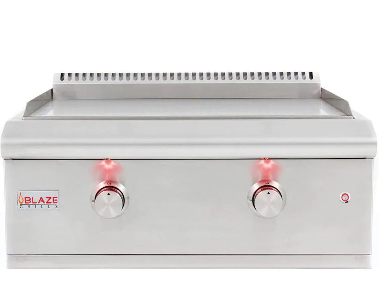 Blaze Premium LTE 30-Inch Built-In Propane Gas Griddle With Lights BLZ-GRIDDLE-LTE-LP