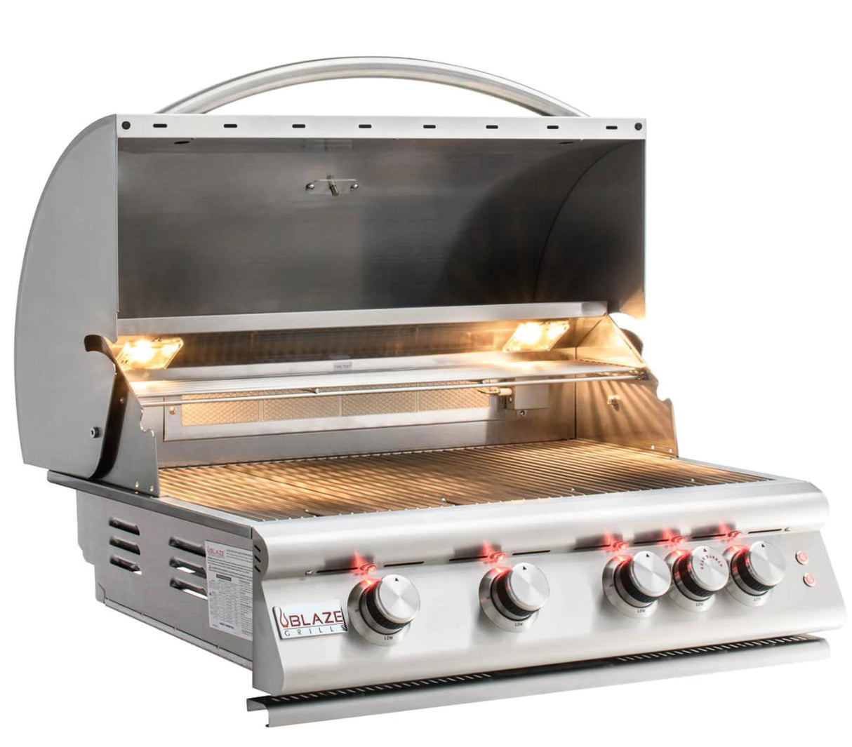 Blaze Premium LTE 32-Inch 4-Burner Built-In Natural Gas Grill With Rear Infrared Burner & Grill Lights BLZ-4LTE2-NG