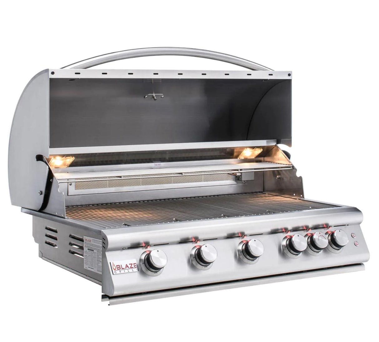 Blaze Premium LTE 40-Inch 5-Burner Built-In Natural Gas Grill With Rear Infrared Burner & Grill Lights BLZ-5LTE2-NG