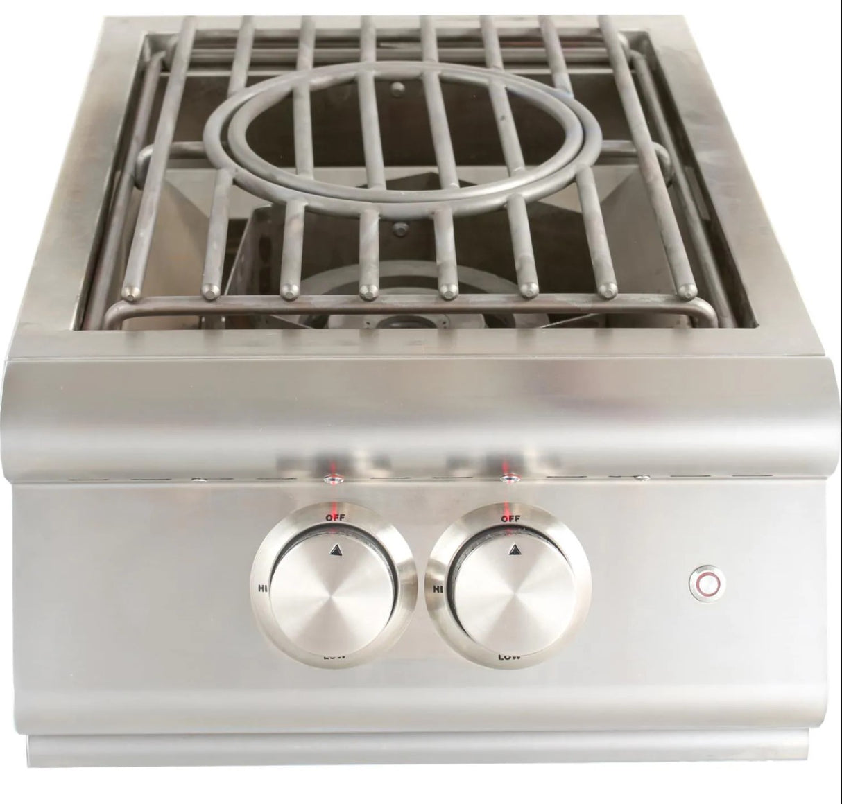 Blaze Premium LTE Built-In Natural Gas High Performance Power Burner With Wok Ring & Stainless Steel Lid BLZ-PBLTE-NG