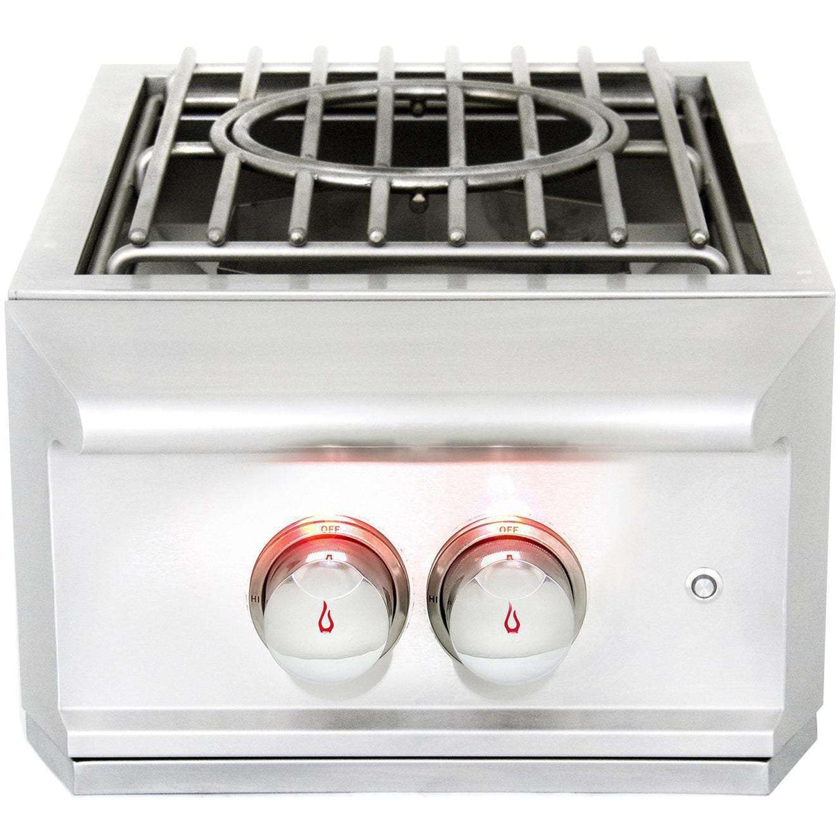 Blaze Professional LUX Built-In Natural Gas High Performance Power Burner W Wok Ring & Stainless Steel Lid – BLZ-PROPB-NG