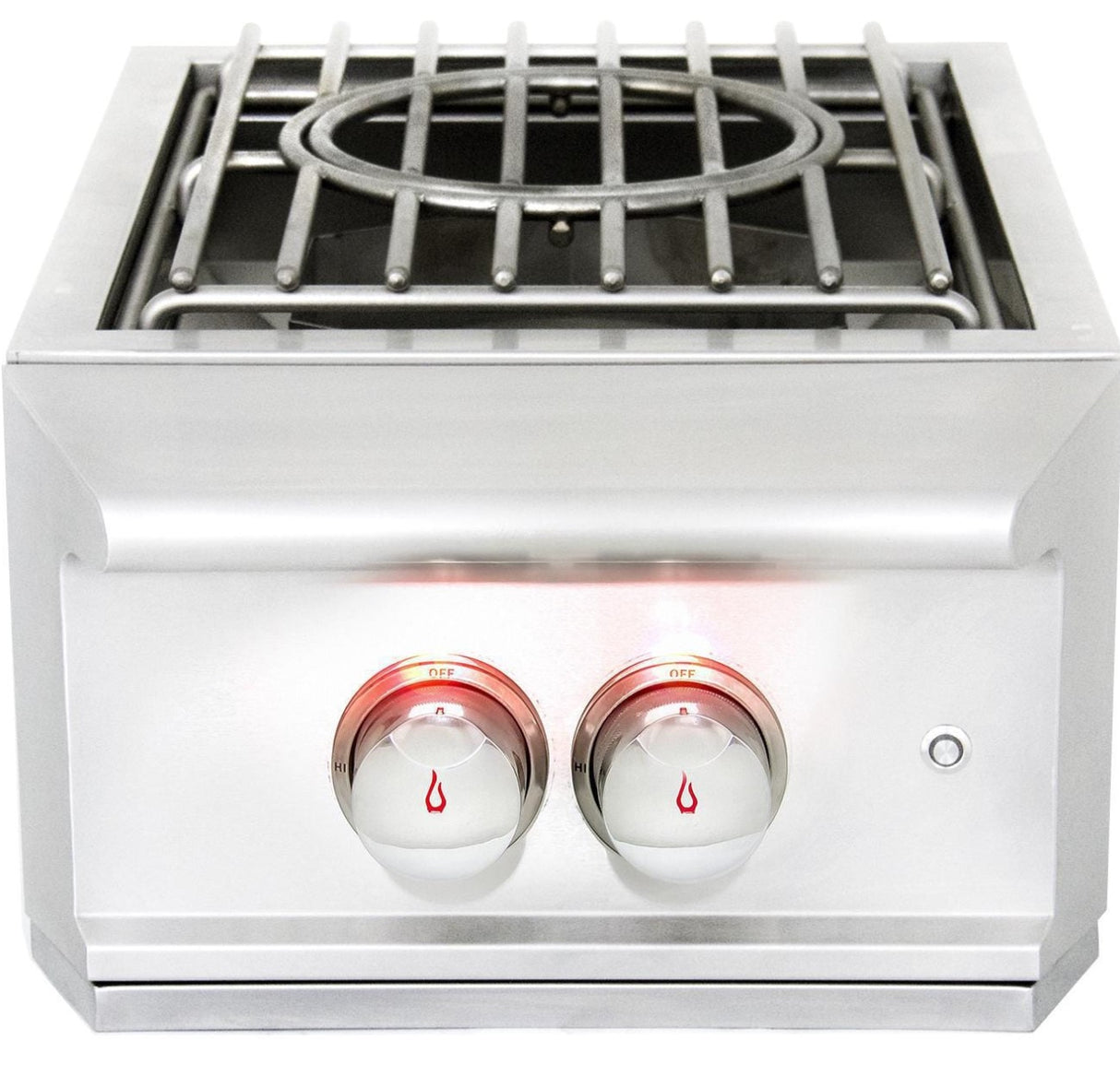 Blaze Professional LUX Built-In Natural Gas High Performance Power Burner With Wok Ring & Stainless Steel Lid BLZ-PROPB-NG