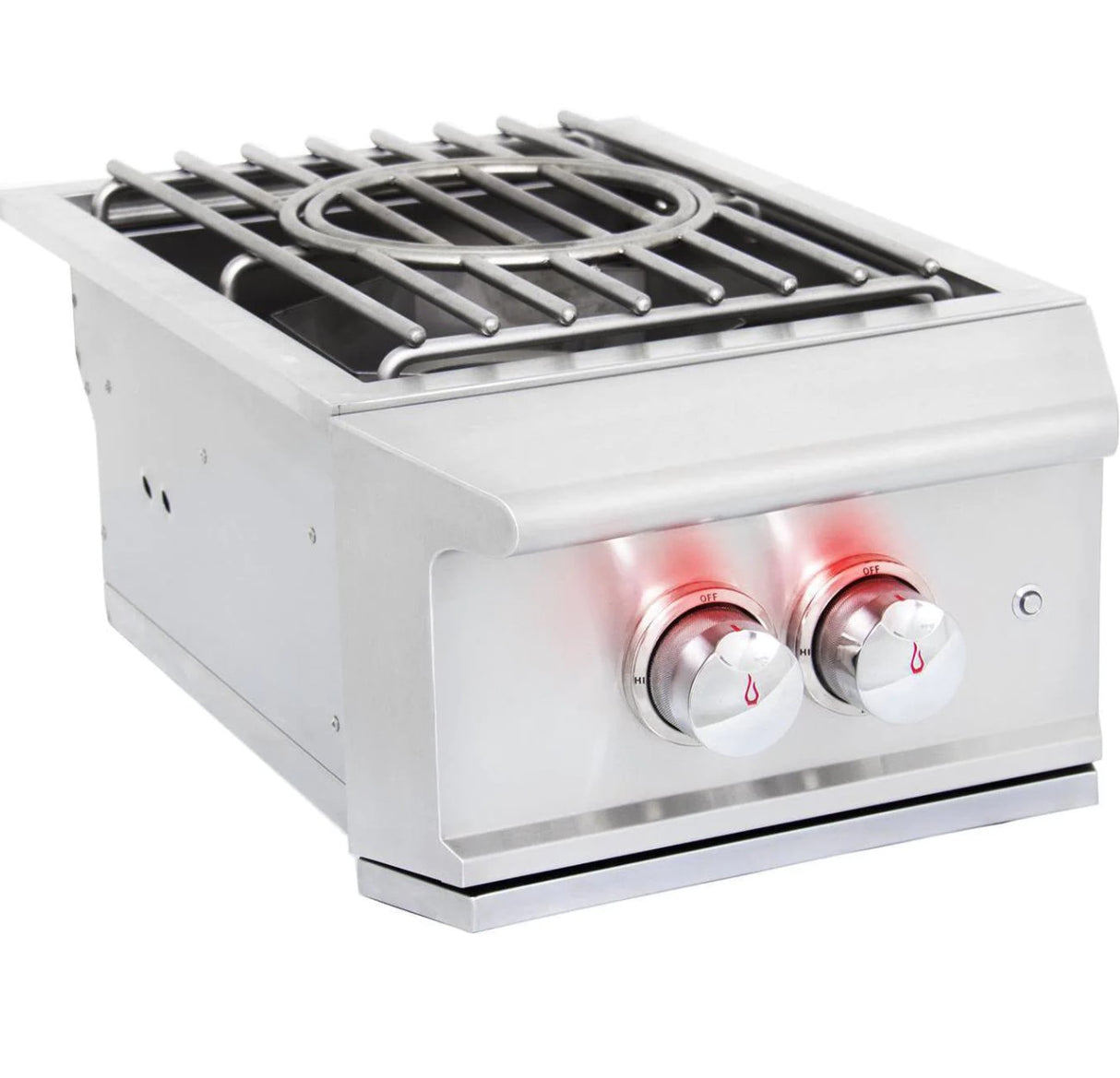 Blaze Professional LUX Built-In Propane Gas High Performance Power Burner With Wok Ring & Stainless Steel Lid BLZ-PROPB-LP