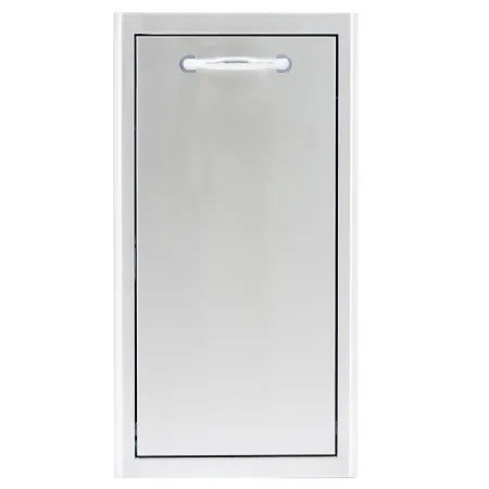 Blaze 13-Inch Narrow Roll-Out Stainless Steel Trash Bin - BLZ-TRNW-DRW-H