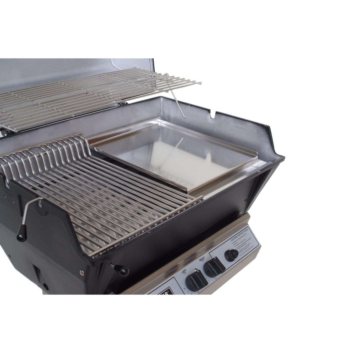 Broilmaster P3-SXN Super Premium Natural Gas Grill On Stainless Steel Patio Post grill