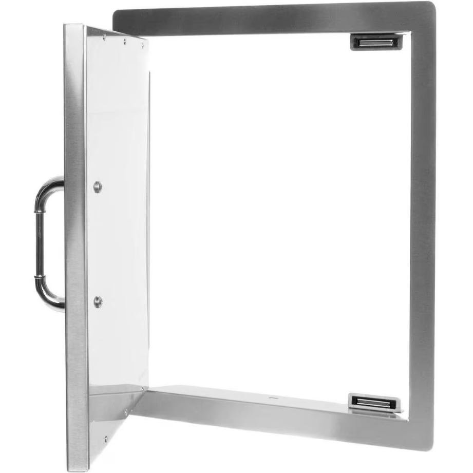 Bull 18-Inch Left Hinged Stainless Steel Single Access Door - Vertical - 98552