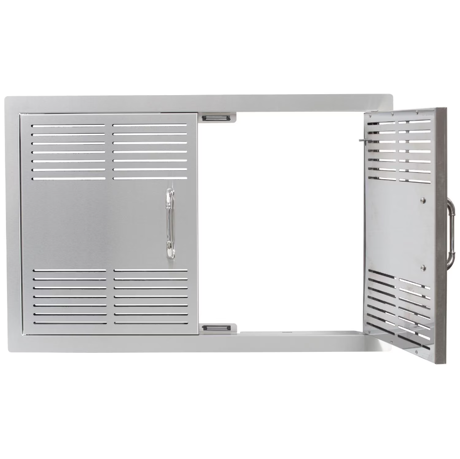 Bull 30-Inch Dual-Lined Vented Stainless Steel Double Access Doors - 44570