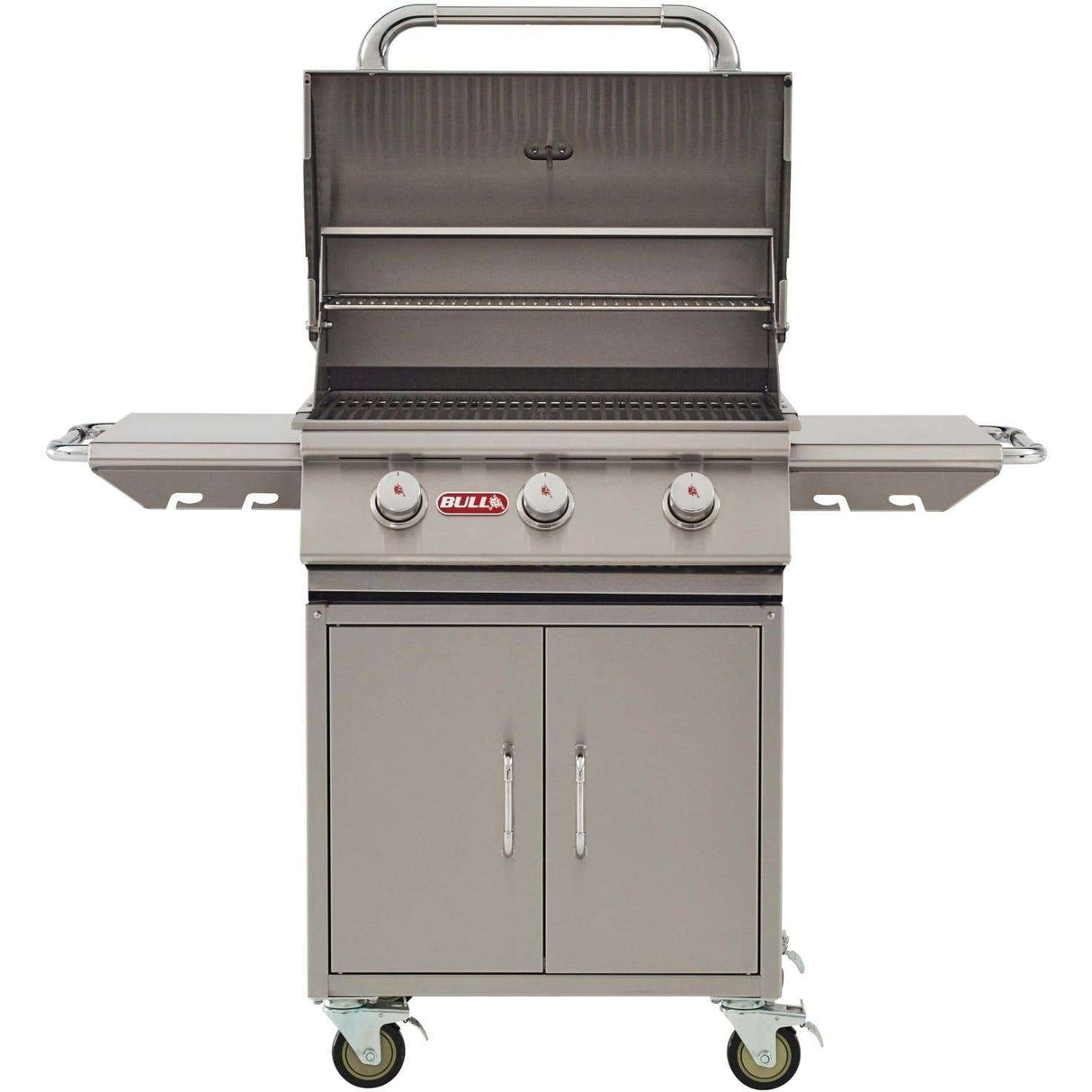 Bull Steer Premium 25-Inch 3-Burner Propane Gas Grill - 69101 open grill