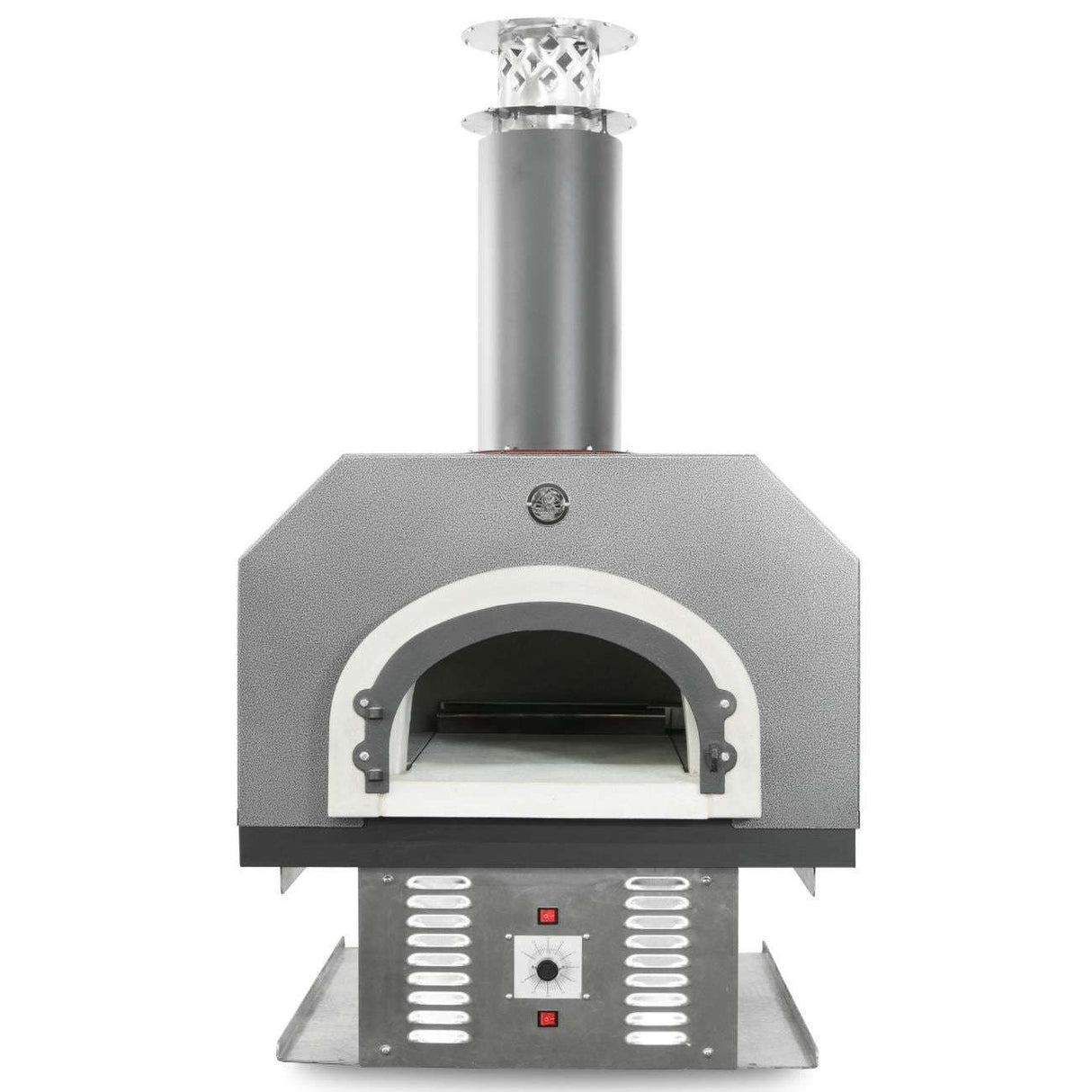 Chicago Brick Oven CBO-750 Built-In Countertop Hybrid Residential Outdoor Pizza Oven - Natural Gas - Silver - CBO-O-CT-750-HYB-NG-SV-R-3K