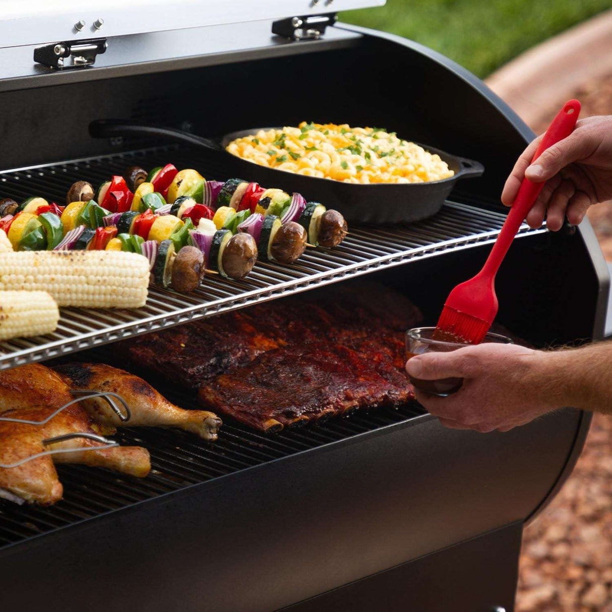 Camp Chef Woodwind CL 36-Inch Pellet Grill With Propane Sidekick Burner - PG36CL open grill