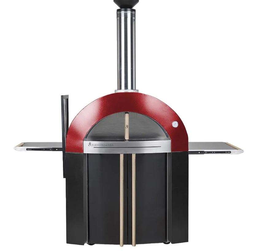 Forno Venetzia Bellagio 300 44-Inch Outdoor Wood-Fired Pizza Oven - Red