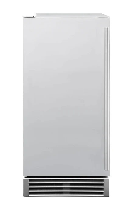 American Made Grills 15-Inch UL Outdoor Rated Ice Maker w/ Stainless Door - 50 Lbs Capacity - AMG-IM-15