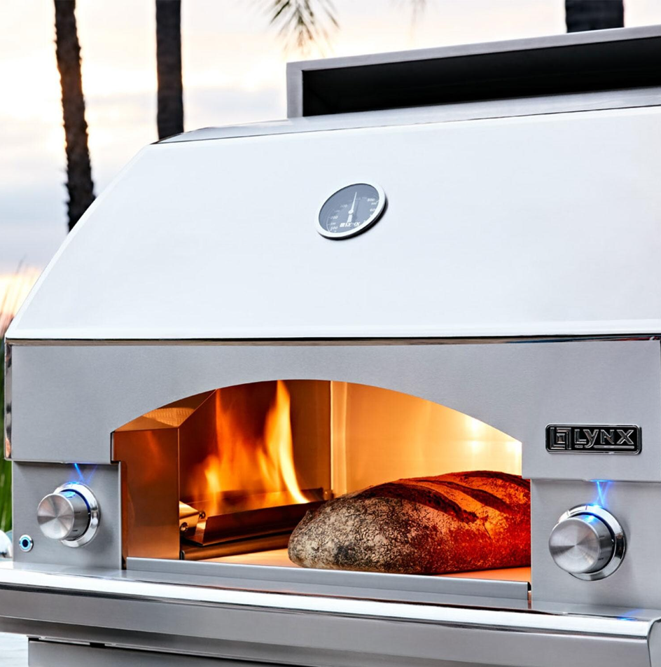 Lynx Professional Napoli 30-Inch Propane Outdoor Pizza Oven On Mobile Kitchen Cart - LPZAF-LP