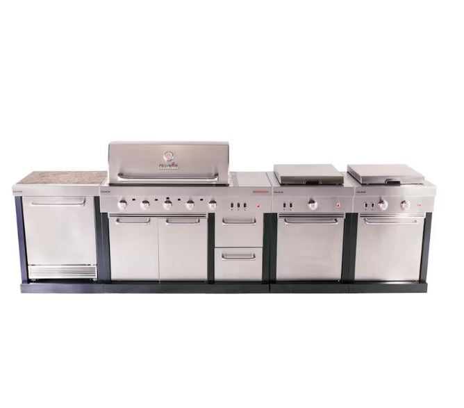 Char-Broil Medallion Series 4-Piece Modular Outdoor Kitchen 5-Burner Propane Gas Island