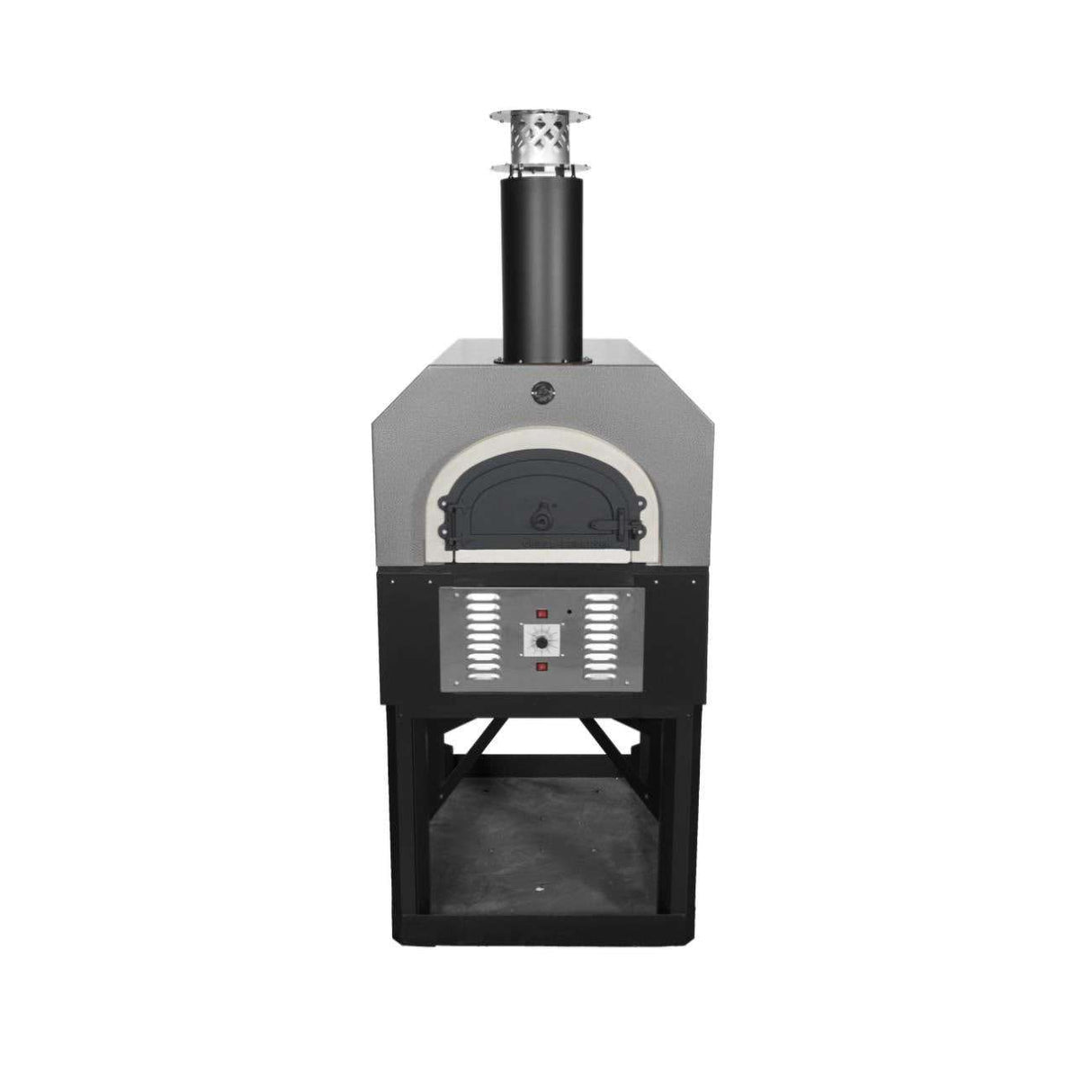 Chicago Brick Oven CBO-750 Hybrid Residential Outdoor Pizza Oven On Stand - Natural Gas - Silver - CBO-O-STD-750-HYB-NG-SV-R-3K 2