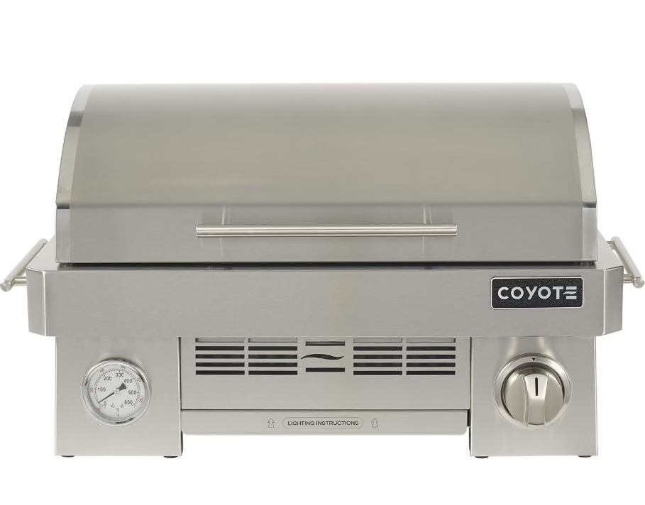 Coyote Portable Propane Gas Grill w Bo Jackson Signature Grates - C1PORTlPBO