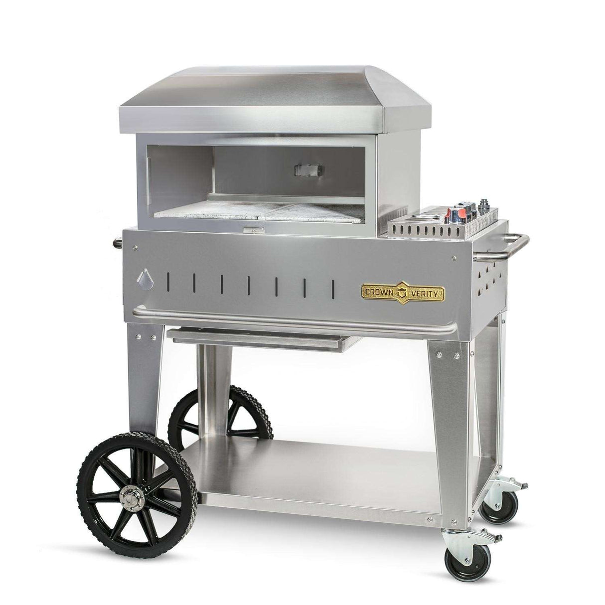 Crown Verity 24-Inch Mobile Propane Pizza Oven - CV-PZ24-MB front