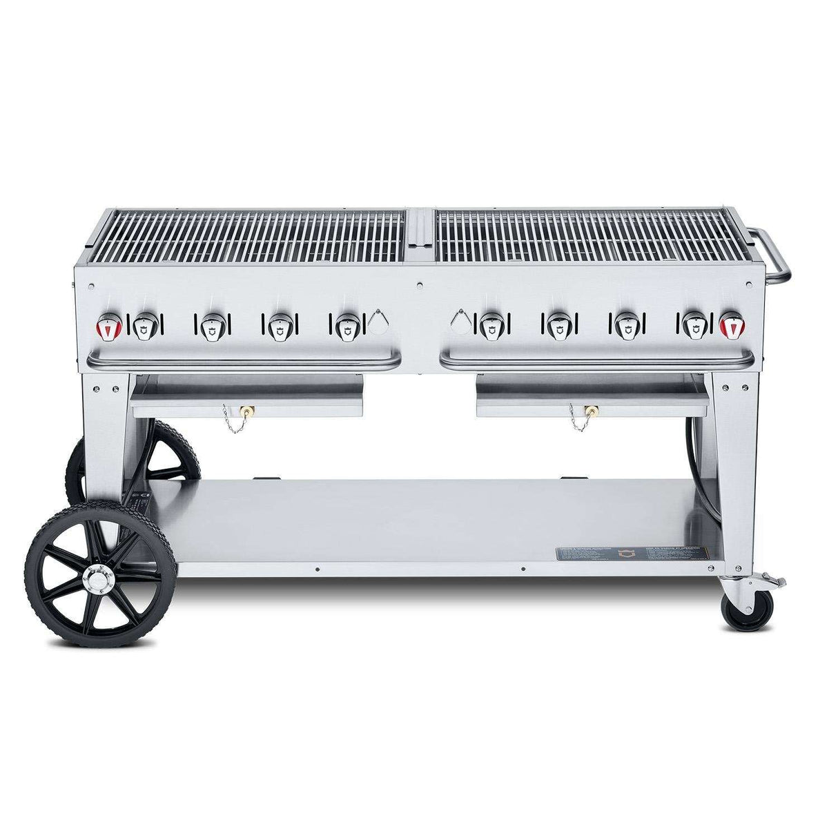 Crown Verity 60-Inch Single Inlet (50 or 100 LB Tanks Only) Mobile Propane Grill - CV-MCB-60-SI 50 100 Front