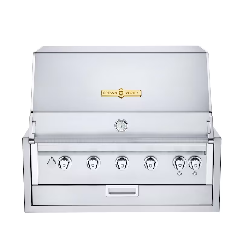 Crown Verity Infinite Series 36-Inch Built-In Natural Gas Grill W Lights - IBI36NG-LT