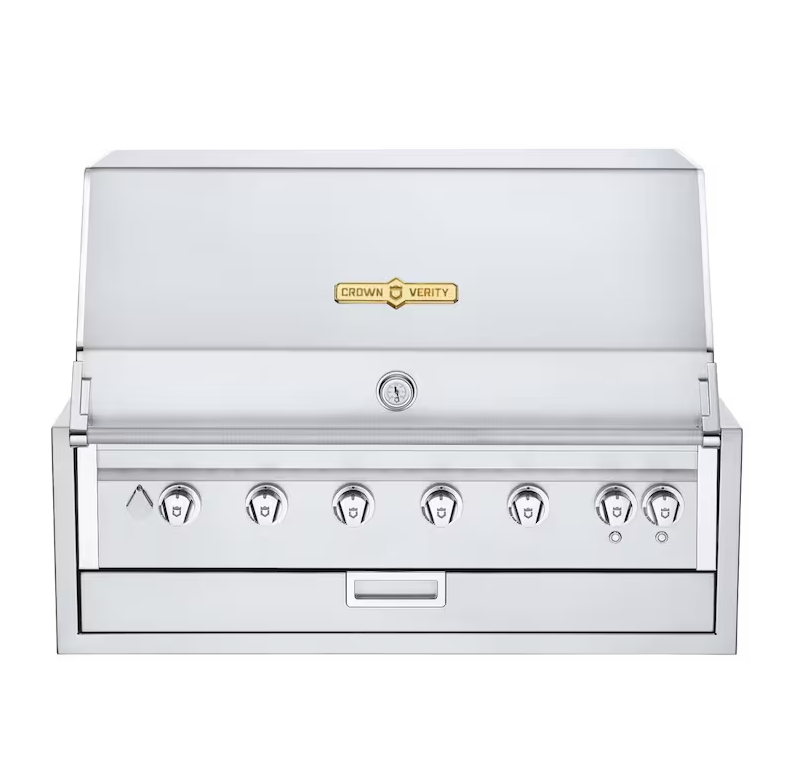 Crown Verity Infinite Series 42-Inch Built-In Natural Gas Grill W Lights - IBI42NG-LT