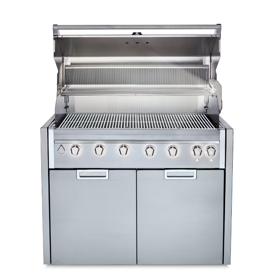 Crown Verity Infinite Series 42-Inch Modular Propane Gas Grill W Lights - Bulk Tank - IGM42-SIBULK-LT open