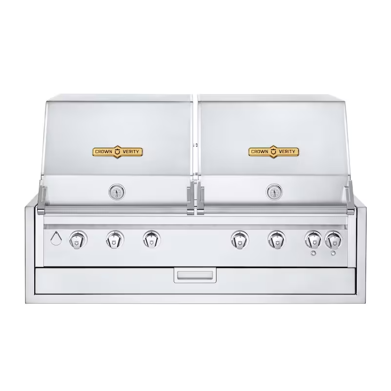 Crown Verity Infinite Series 48-Inch Built-In Dual Dome Propane Gas Grill W Lights - IBI482RDLP-FLT