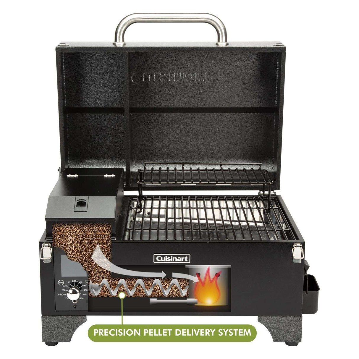 Cuisinart 24-Inch Portable Wood Pellet Grill & Smoker - CPG-256 pellet intake