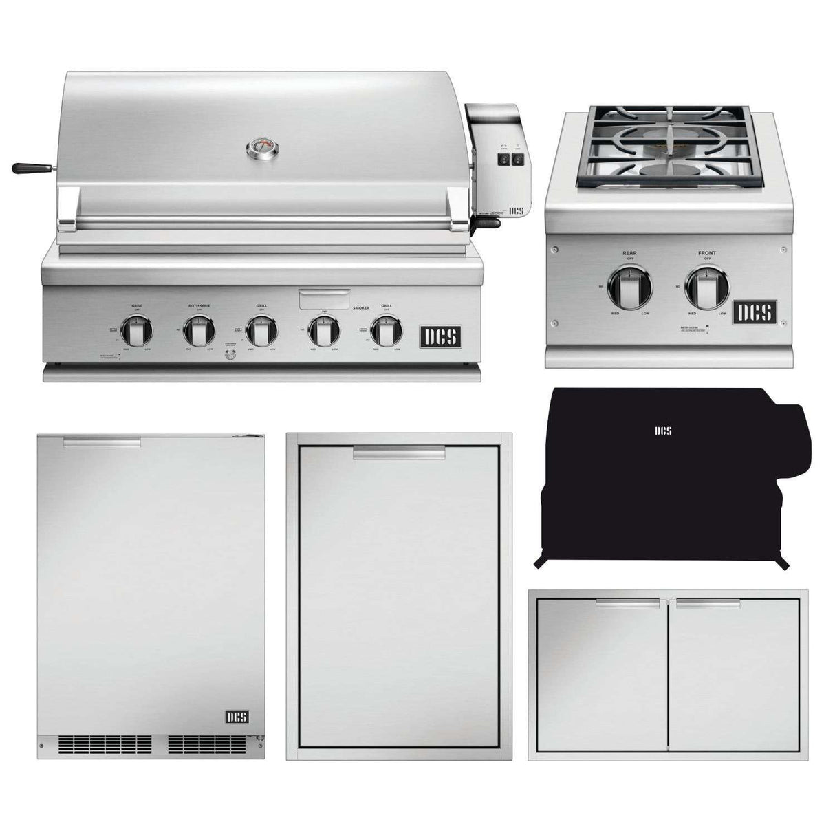 DCS Series 7 6-Piece 36-Inch Propane Gas Outdoor Kitchen Package - BH1-36R-L-6PC