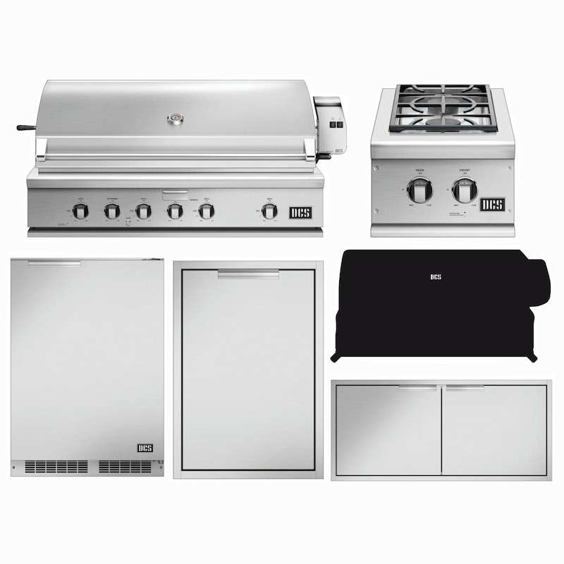 DCS Series 7 6-Piece 48-Inch Propane Gas Outdoor Kitchen Package - BH1-48R-L-6PC