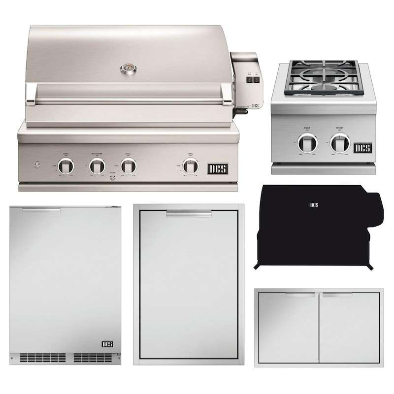 DCS Series 9 6-Piece 36-Inch Natural Gas Outdoor Kitchen Package - BE1-36RC-N-6PC