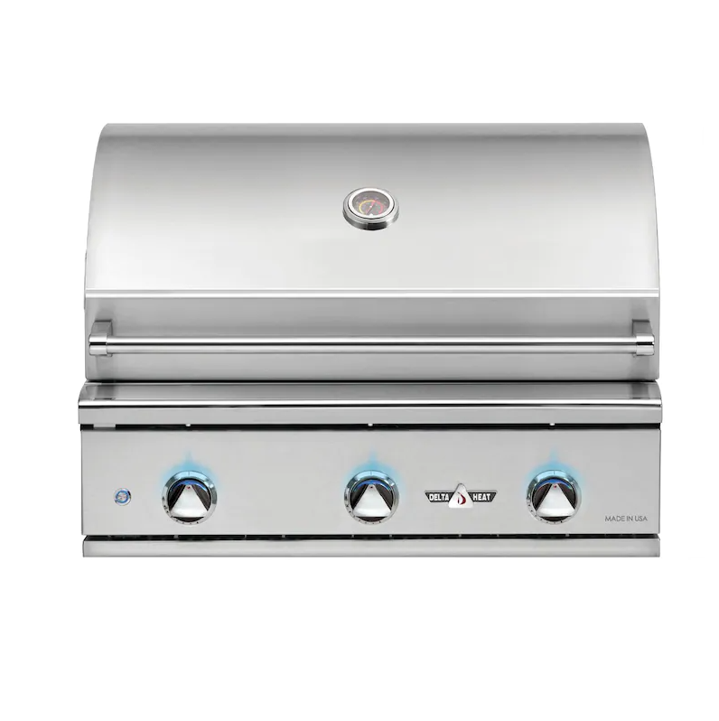Delta Heat 32-Inch 3-Burner Built-In Gas Grill - Natural Gas - DHBQ32G-DN