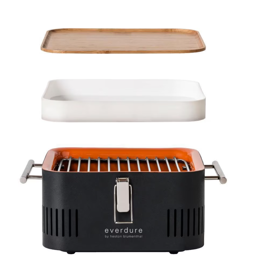 Everdure CUBE 17-Inch Portable Charcoal Grill - Graphite - HBCUBEGUS